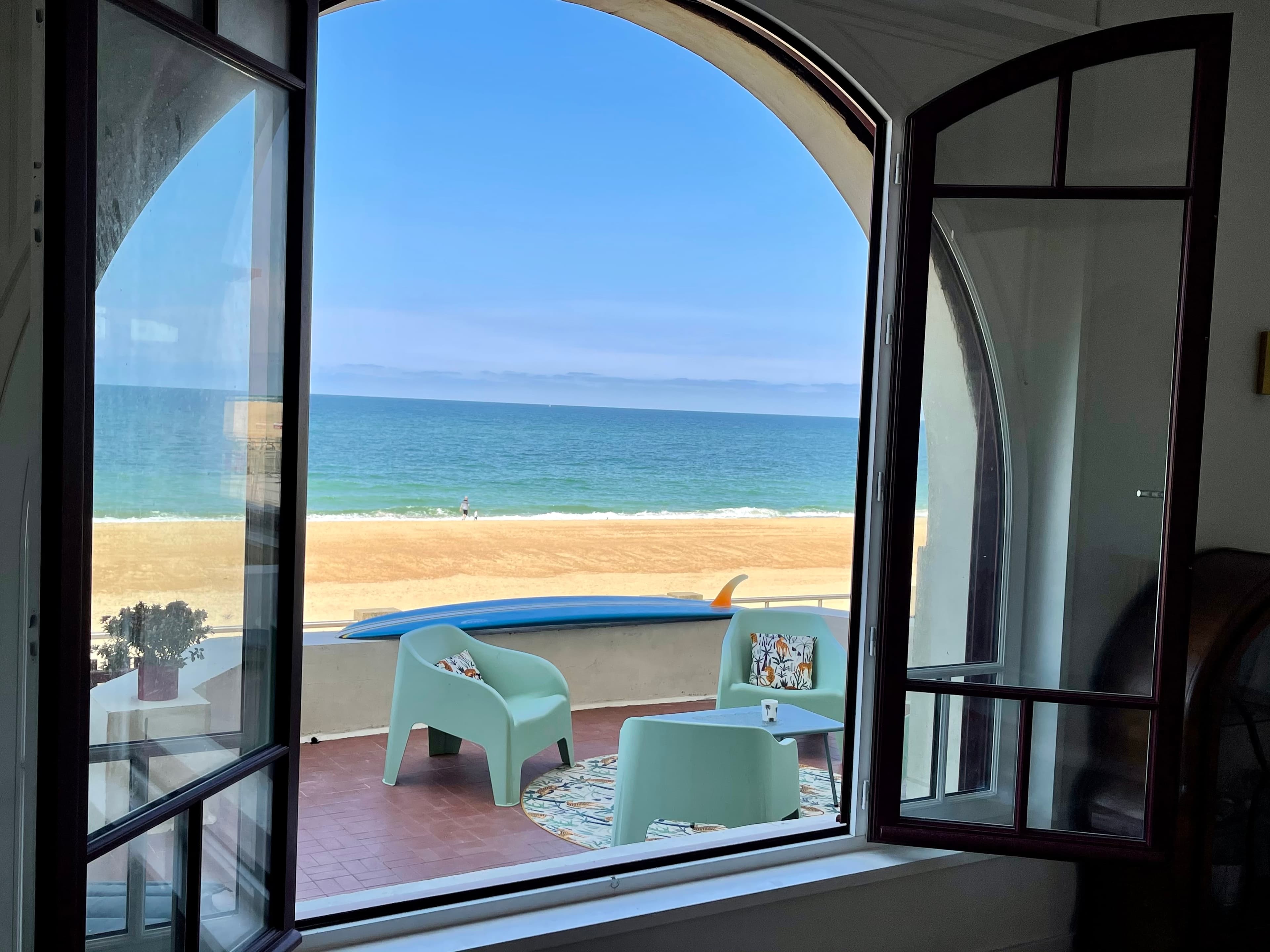View from the livingroom on the front patio