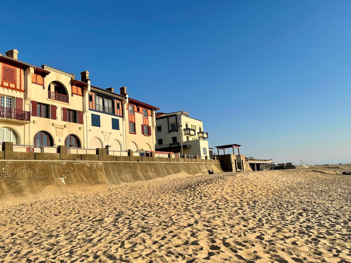 View on the house from the beach