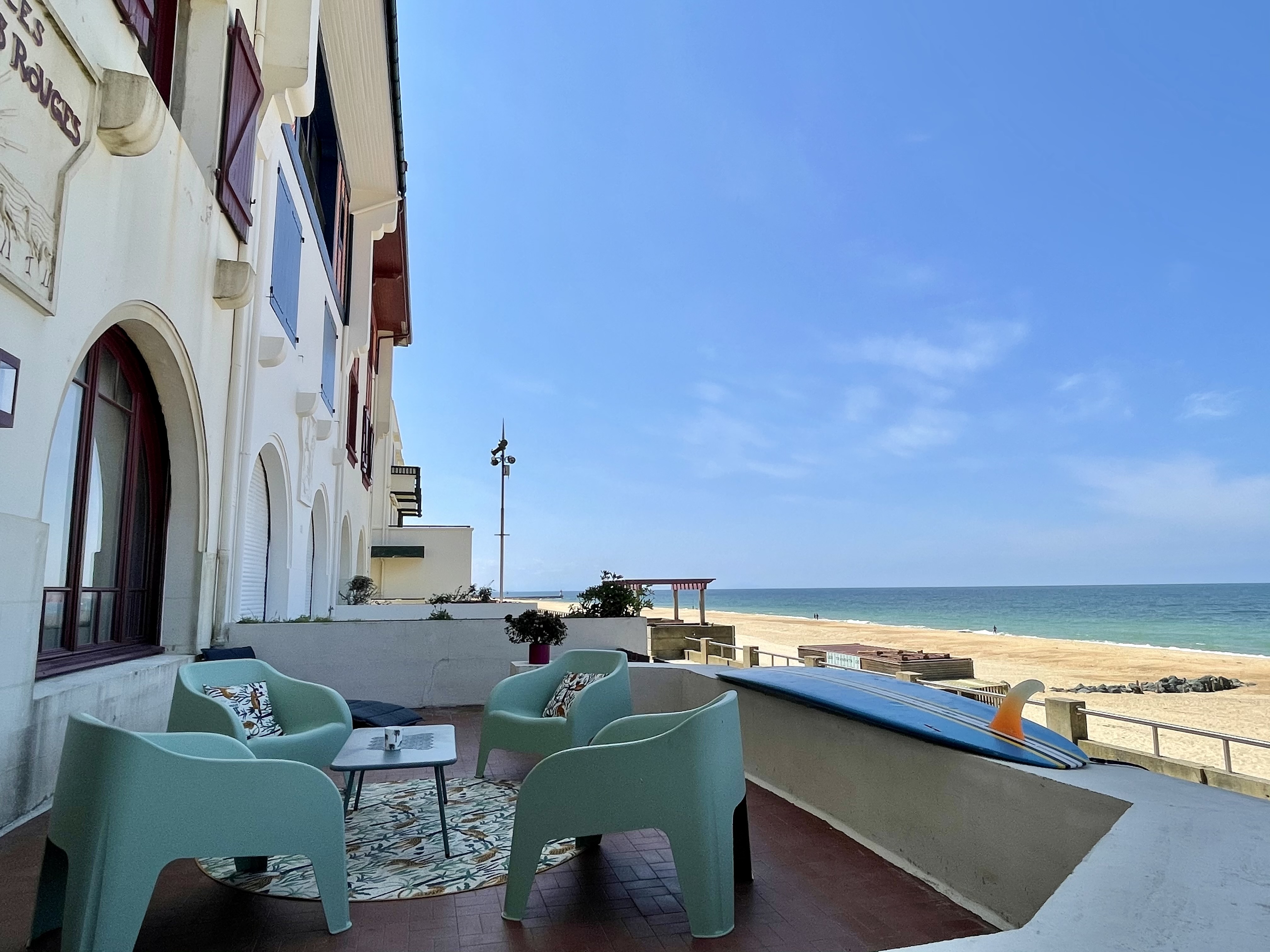 Patio at the front of the house